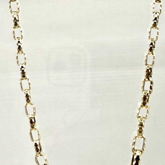 Leslie's 14K Polished Hammered Graduated Open Link Necklace - Picture 5 of 14